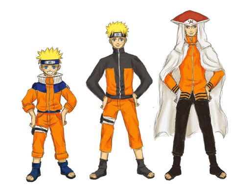 Naruto evolution (colored) by asa2705 on DeviantArt