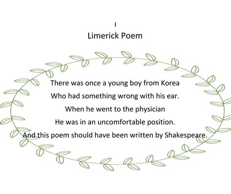 Han's Limerick poem | Limerick poem, Animal poems, Poems