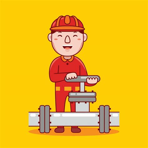 Man oil miner profession in flat design style. 2175704 Vector Art at ...