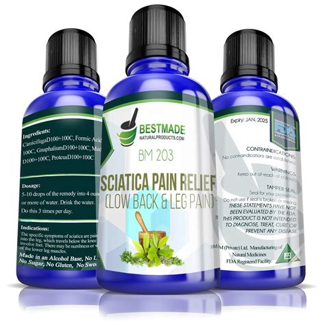 BM203 Sciatica Pain Relief for Lower Back and Leg Pain 30 ml - Bestmade Natural Products ...