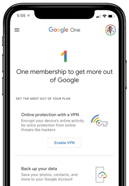 Google One subscription service on iOS now offers VPN