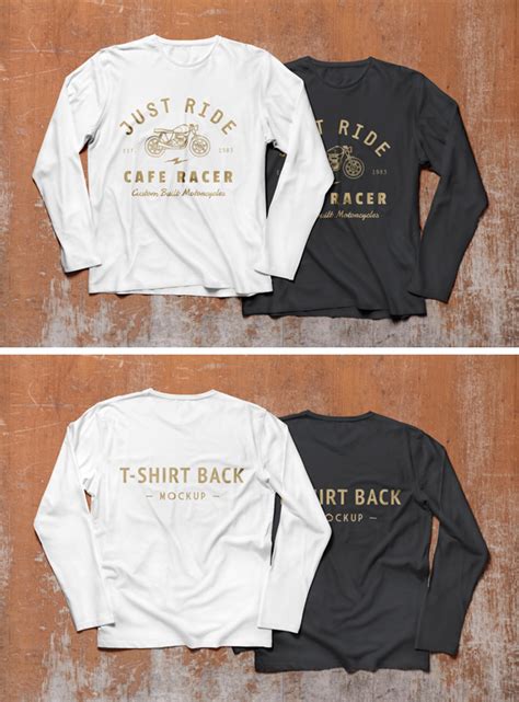 Long Sleeve T-Shirt MockUp PSD | GraphicBurger