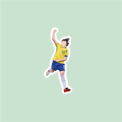 Marta Vieira Da Silva Sticker Brazil Women Football Sticker - Etsy