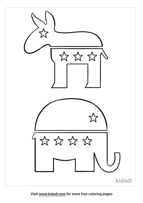 Political Party Symbols Coloring Page | Kidadl