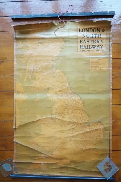 LNER RAILWAY MAP Linen Backed for Display in Train Station Ref 3 EUR 59,09 - PicClick IT