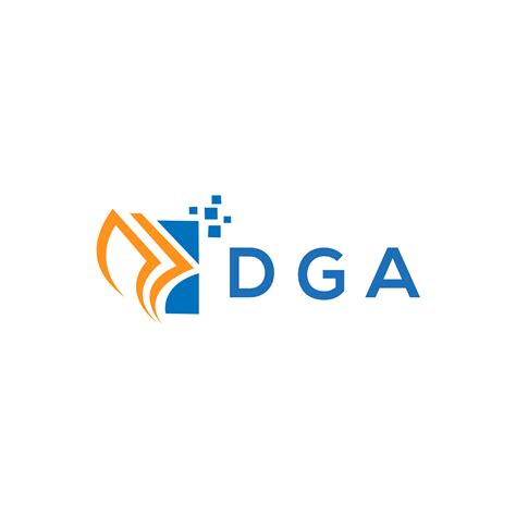 DGA credit repair accounting logo design on white background. DGA creative initials Growth graph ...