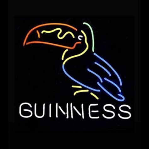 Custom Art GUINNESS TOUCAN Neon Sign USA – Custom Neon Signs Shop ...