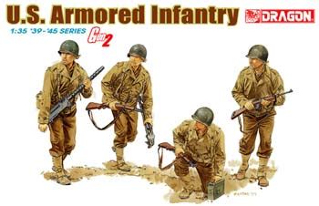 DML US Armored Infantry Gen 2 (4) Plastic Model Military Figure Kit 1/35 Scale #6366