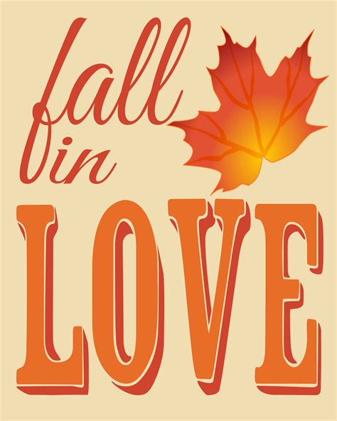 Fall in Love {Free Fall Printable} - The Love Nerds