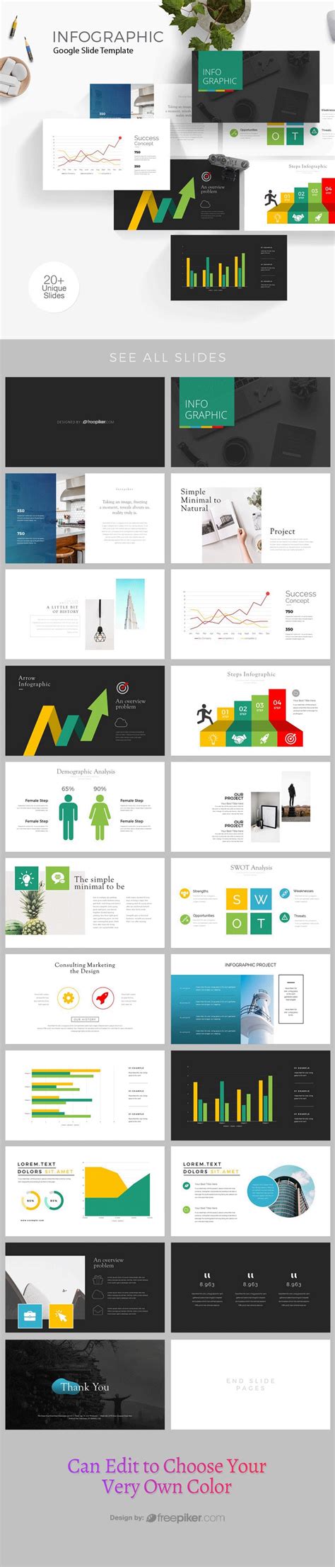 Freepiker | minimal infographic google slide template