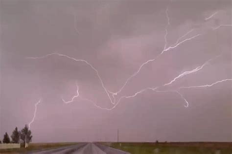 Insane Pink Lightning Storm in Texas Caught on Camera