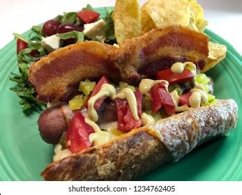 Bacon Cheese Frankfurter Stock Photo 1234762405 | Shutterstock