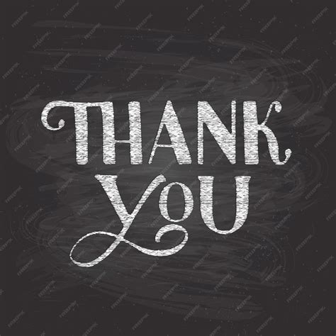 Premium Vector | Thank you hand written on chalkboard background grunge ...