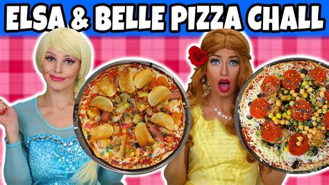 Elsa vs Belle Pizza Challenge. Who Gets the Surprise Ingredients? With Parody. Totally TV - YouTube