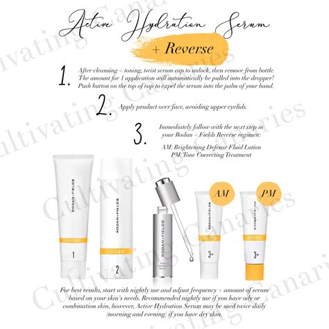 Rodan and Fields Active Hydration Serum Informative Graphics one for ...