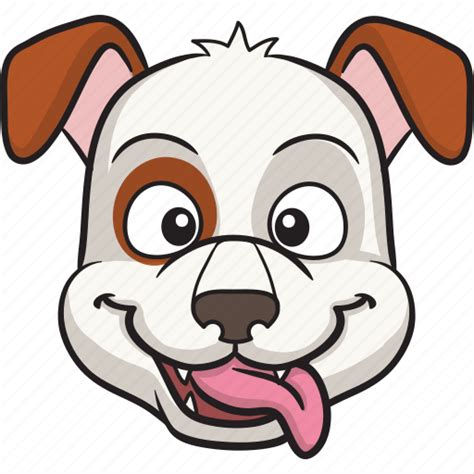 Cartoon, dog, emoji, emoticon, face, smiley icon - Download on Iconfinder