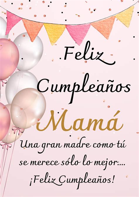 Feliz Cumpleaños Mamà Póster Mural A3 Dale Una Buena Frase - Etsy