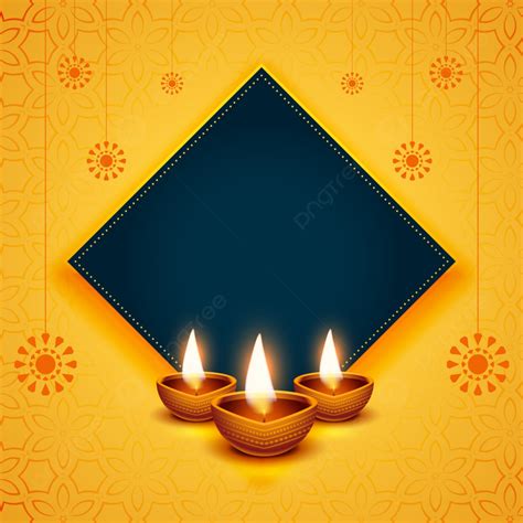 Decorative Happy Diwali Festival Background With Text Space, Happy, Diwali, Deepawali Background ...