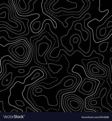 Black topographic map lines background Royalty Free Vector