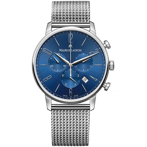 Maurice Lacroix ELIROS Chronograph Mesh Bracelet Quartz Watch EL1098 ...