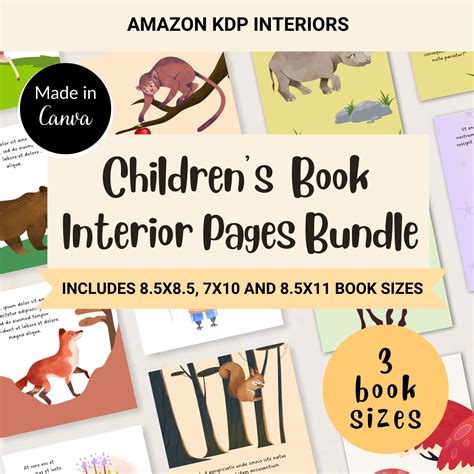 Children's Book Template BUNDLE KDP 8.5x8.5 7x10 8.5 X 11 Custom KDP ...