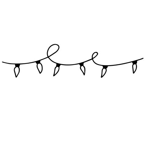 christmas lights, decoration free svg file - SVG Heart