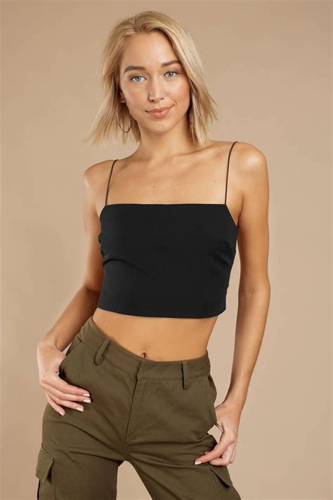 Tobi Crop Tops | Womens Trinity Black Open Back Top Black ⋆ TheiPodTeacher