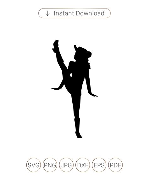 Drill Dance Team Silhouettes Pose 18-1 EPS & SVG Vinyl Ready | Etsy