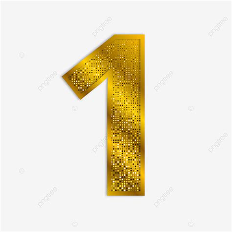 Gold Number 1 Vector Design Images, Number One Or 1 Digit Luxury Gold ...