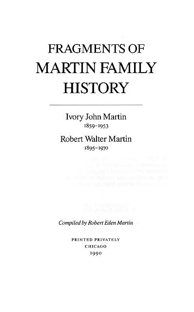 Martin Family History