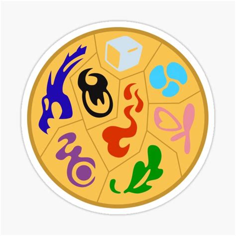 "Gym badges (Shield)" Sticker for Sale by Sml12 | Redbubble