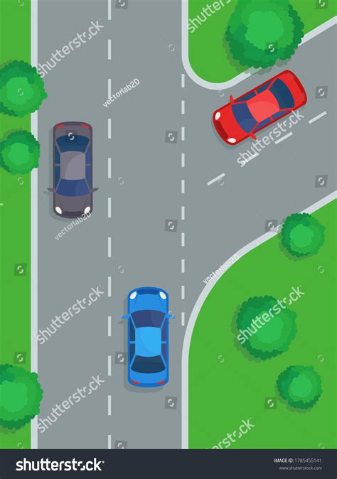 Y Junction Three-way Intersection Roads Template Stock Vector (Royalty Free) 1785455141 ...