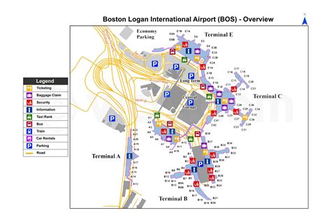 Boston Logan International Airport Map – BOS Airport Map