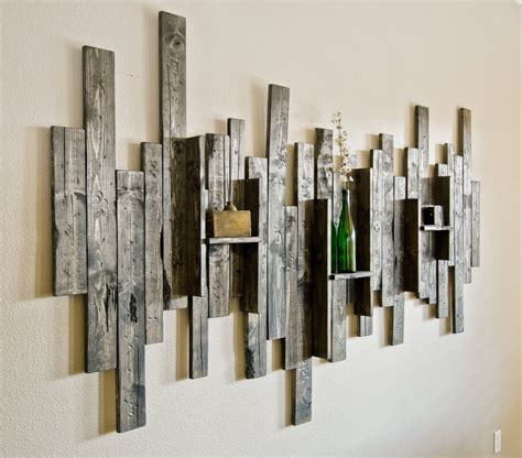 Rustic Display Shelf Decorative Wall Art