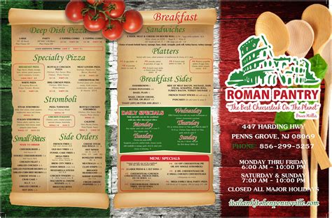 Roman Pantry menu in Penns Grove, New Jersey, USA