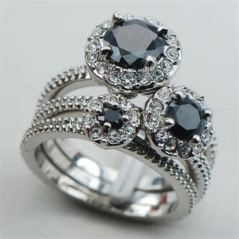 Aliexpress.com : Buy Black Onyx 925 Sterling Silver Top Quality Fancy Jewelry Engagement Wedding ...