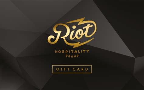 Riot Hospitality Group - Gift Cards | Card Details