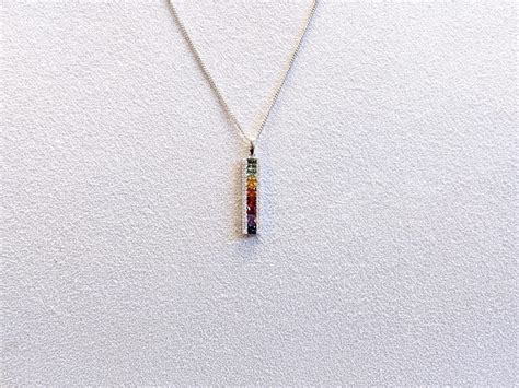 Sapphire & Diamond Rainbow Pendant