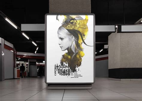 Free Metro Station Poster Mockup | Poster mockup, Poster mockup free, Free mockup