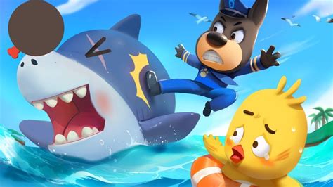 A Big Shark is Coming! 🦈| Police Cartoon | Safety Cartoon | Kids Cartoon | Sheriff Labrador ...