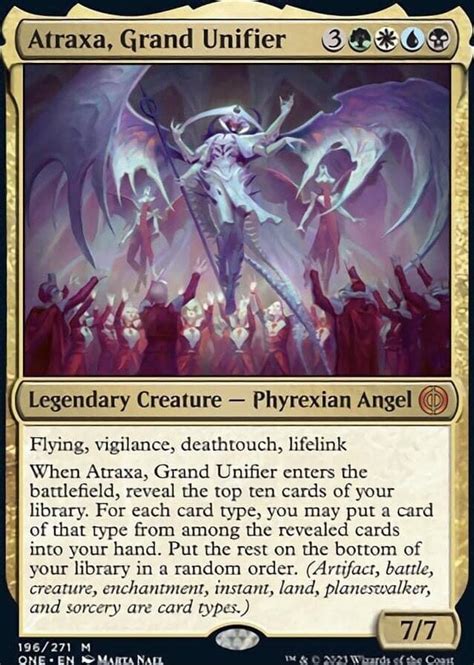 Grand Unifier (Legendary Creature Phyrexian Angel Flying, vigilance, deathtouch, lifelink When ...