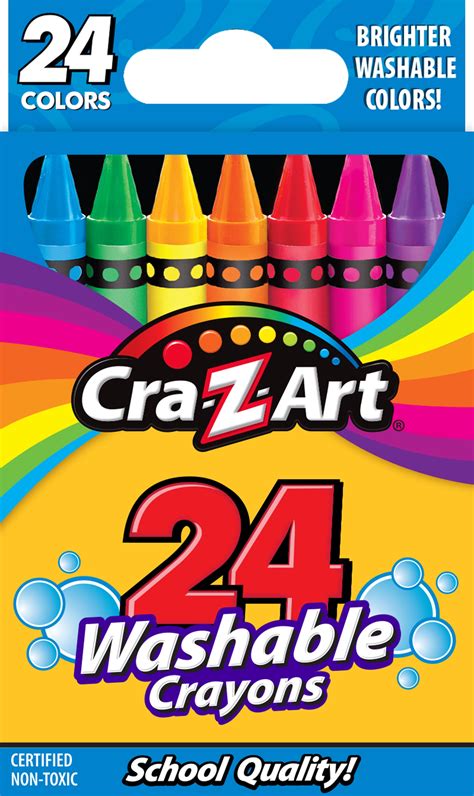 Cra-Z-Art Washable Crayons, 24 Count, Holiday Stocking Stuffer ...