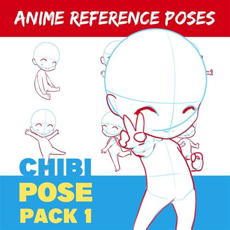 Anime Chibi Poses 50 Drawing Reference Guides - Etsy