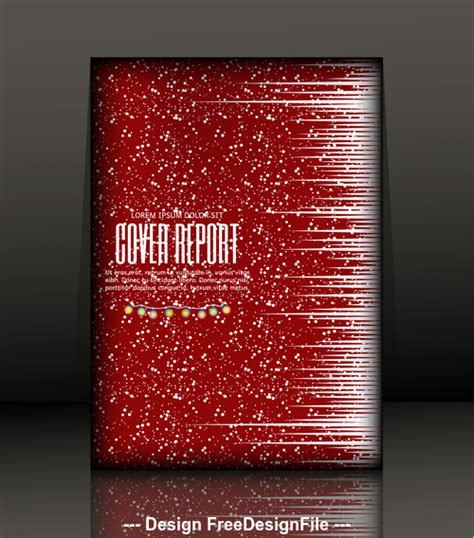 Brochure christmas cover design vector free download