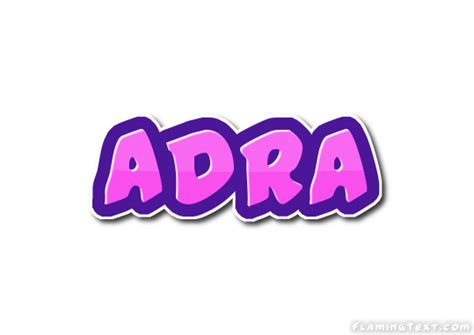 Adra Logo | Free Name Design Tool from Flaming Text