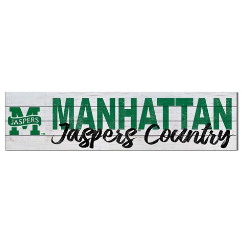 Manhattan Jaspers 40'' x 10'' Logo Sign