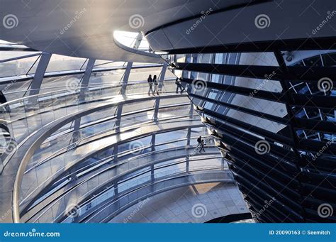 Inside the Reichstag Dome editorial stock photo. Image of diminishing - 20090163