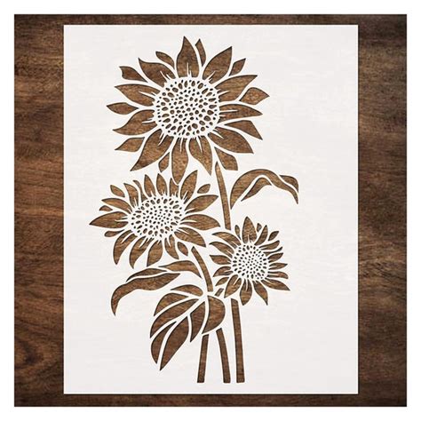 Large Sunflower Stencil 12x15 Inches Reusable Sun Flower - Etsy