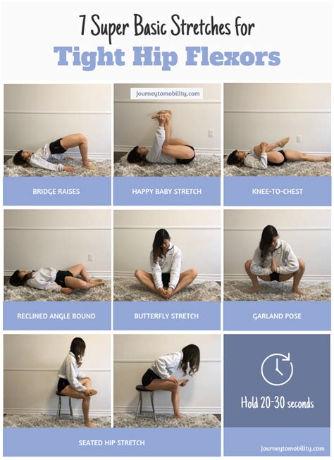 Tight Hip Flexors Stretches | Hip flexor exercises, Hip workout, Easy ...