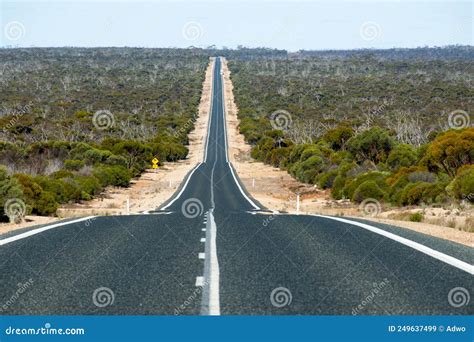 Eyre Highway stock image. Image of paved, great, landscape - 249637499